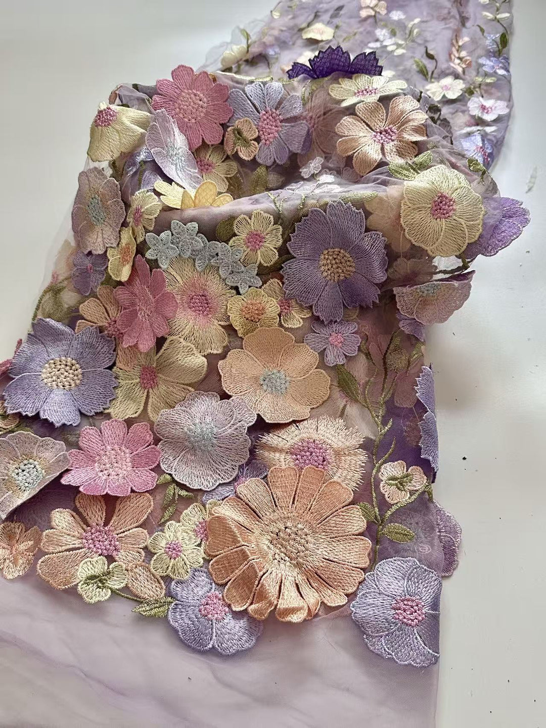 Sheath/Column High Neck Lace Floral Mother of the Bride Dresses Long Sleeves Tea-Length