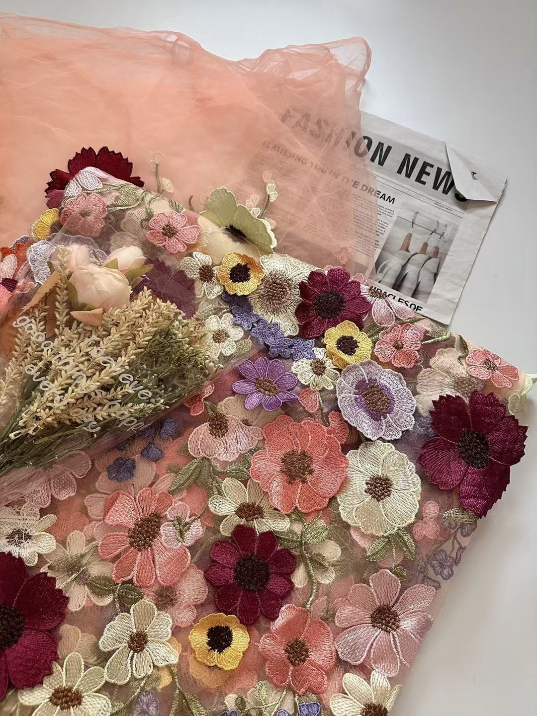 Sheath/Column High Neck Lace Floral Mother of the Bride Dresses Long Sleeves Tea-Length