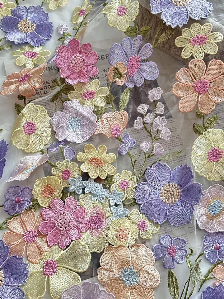 Sheath/Column High Neck Lace Floral Mother of the Bride Dresses Long Sleeves Tea-Length