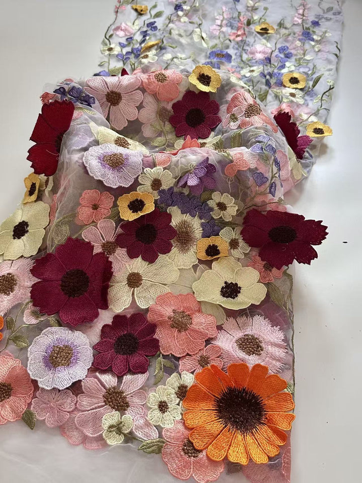 Sheath/Column High Neck Lace Floral Mother of the Bride Dresses Long Sleeves Tea-Length