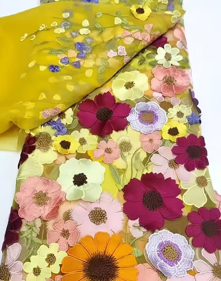 Sheath/Column High Neck Lace Floral Mother of the Bride Dresses Long Sleeves Tea-Length