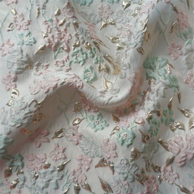 A-Line/Princess V-Neck Jacquard Plus Size Mother of the Bride Dresses Floral Floor-Length Short Sleeves Belt