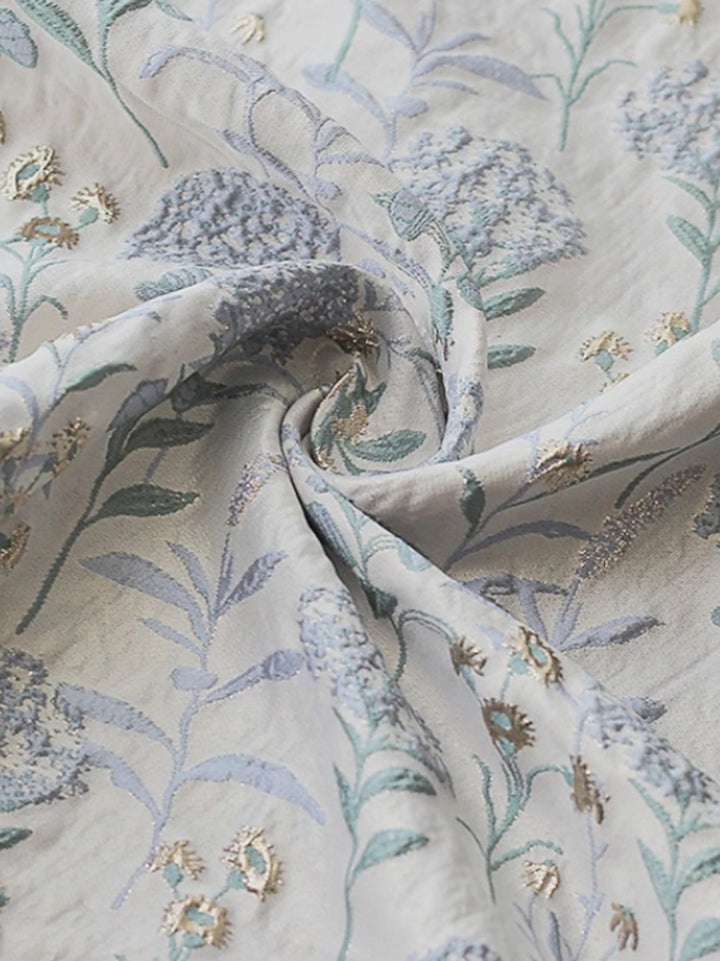 A-Line/Princess V-Neck Jacquard Mother of the Bride Dresses Floral Tea-Length 3/4 Sleeves