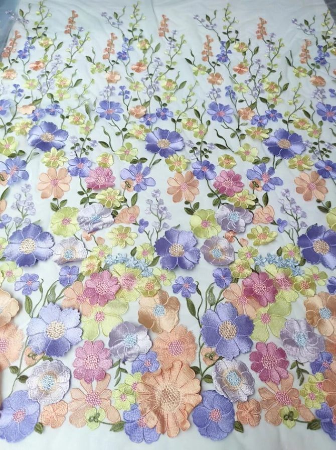 A-Line/Princess Scoop Lace Mother of the Bride Dresses Floral Embroidery Tea-Length 3/4 Sleeves Bowknot