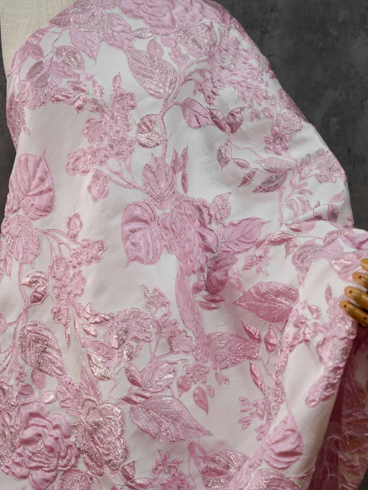 A-Line/Princess Scoop Plus Size Jacquard Mother of the Bride Dresses Floral Ankle-Length 3/4 Sleeves