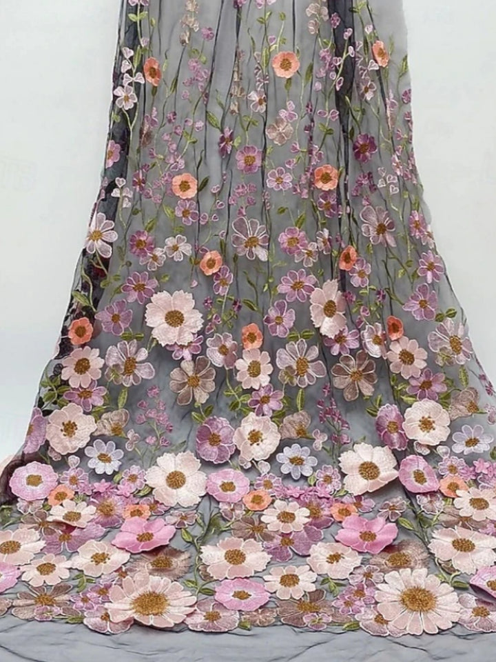 A-Line/Princess Scoop Lace Embroidery Mother of the Bride Dresses Floral Ankle-Length 3/4 Sleeves