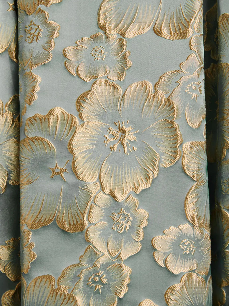 Sheath/Column Cowl Neck Jacquard Mother of the Bride Dresses Floral Floor-Length Sleeveless