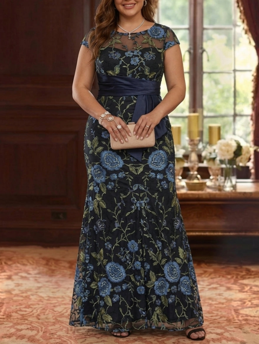 mother of the bride dresses for short plus size women R&M Richards 8749W Plus Size Short Dress The Dress Outlet