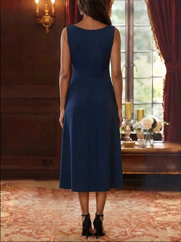 2 Pieces A-Line/Princess V-Neck Chiffon Mother of the Bride Dresses with Jacket Floral 3/4 Sleeves Tea-Length