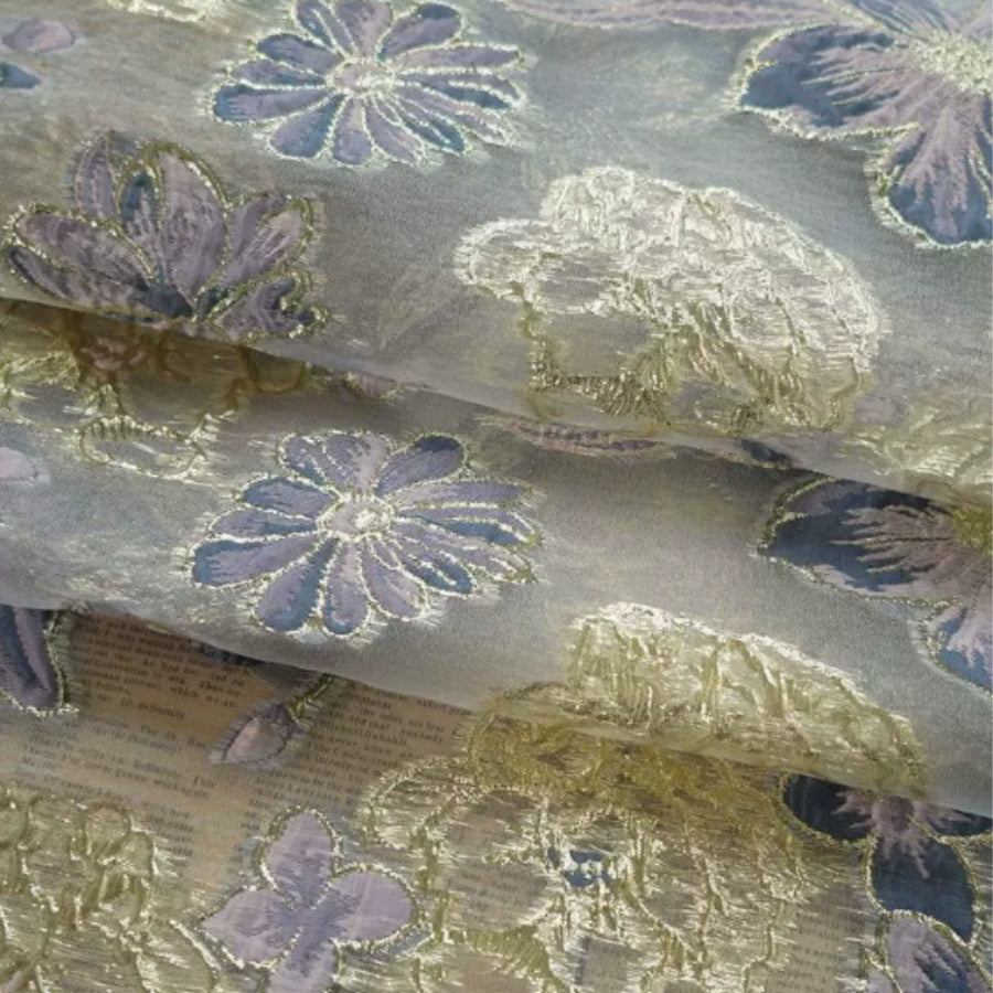Sheath/Column Asymmetrical Neck Jacquard Mother of the Bride Dresses Floral Sleeveless Floor-Length 3D Flower