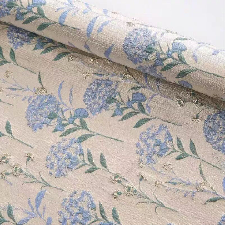A-Line/Princess Scoop Jacquard Mother of the Bride Dresses Floral Short Sleeves Tea-Length Beading