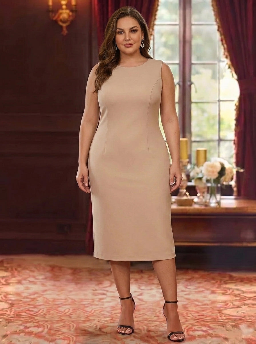 2 Pieces Chiffon Sheath/Column Scoop Plus Size Mother of the Bride Dresses with Jacket Tea-Length 3/4 Sleeves Lace Floral