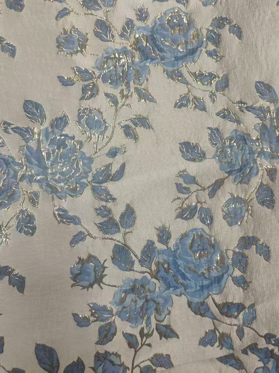 A-Line/Princess V-Neck Jacquard Mother of the Bride Dresses 3/4 Sleeves Tea-Length Floral