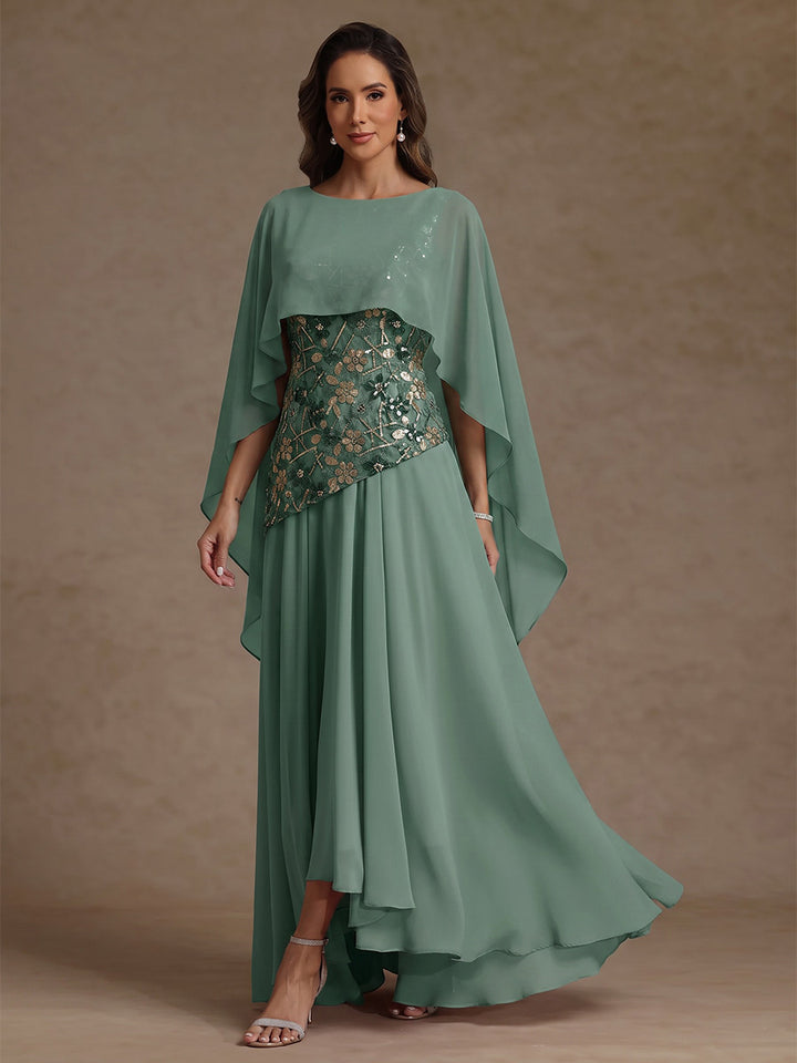 A-Line/Princess Scoop Chiffon Mother of the Bride Pantsuit Floral Ankle-Length Sleeveless with Wrap