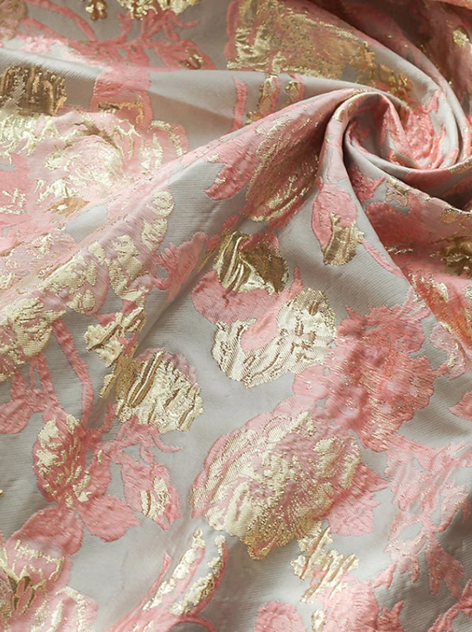 A-Line/Princess V-Neck Jacquard Mother of the Bride Dresses Floor-Length Floral Cap Sleeves Belt