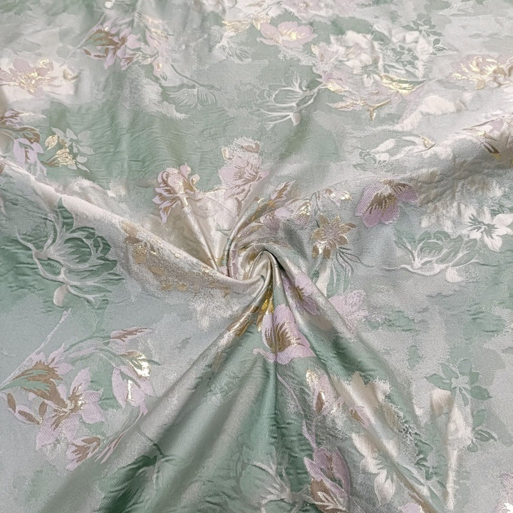 Trumpet/Mermaid Off-the-Shoulder Jacquard Mother of the Bride Dresses Floral Ruched Floor-Length Sleeveless