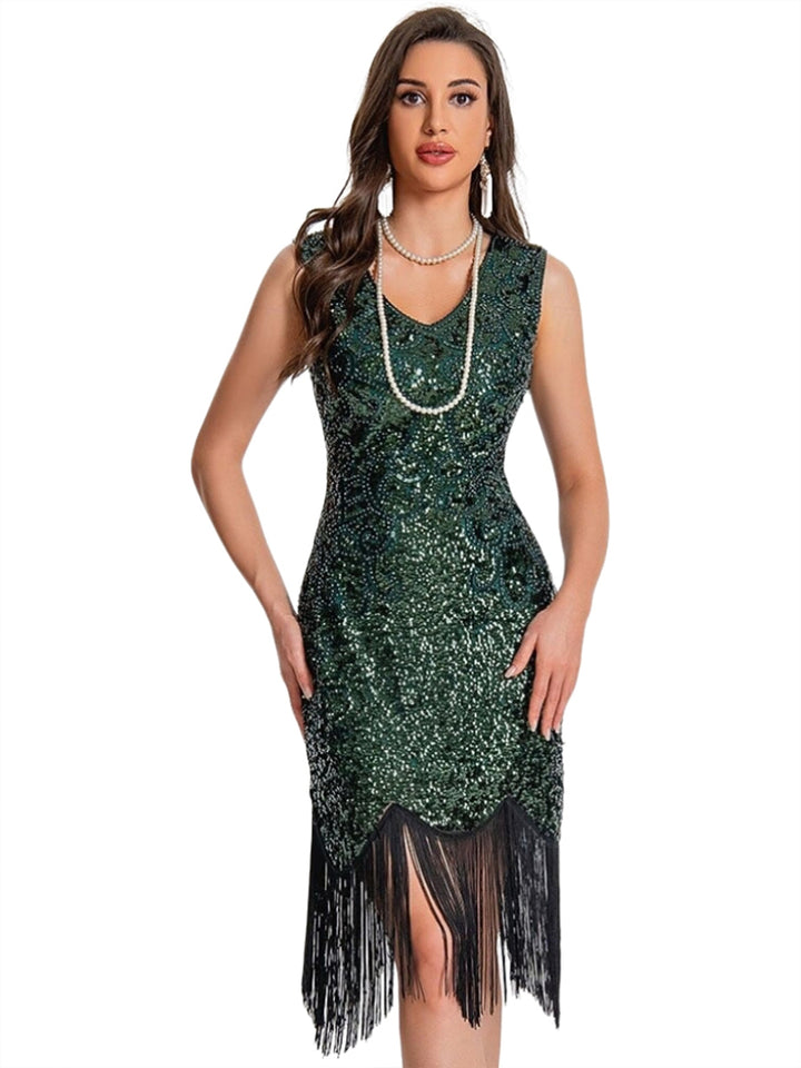 Sheath/Column V-Neck Sleeveless Short/Mini Vintage Costume Party Dresses