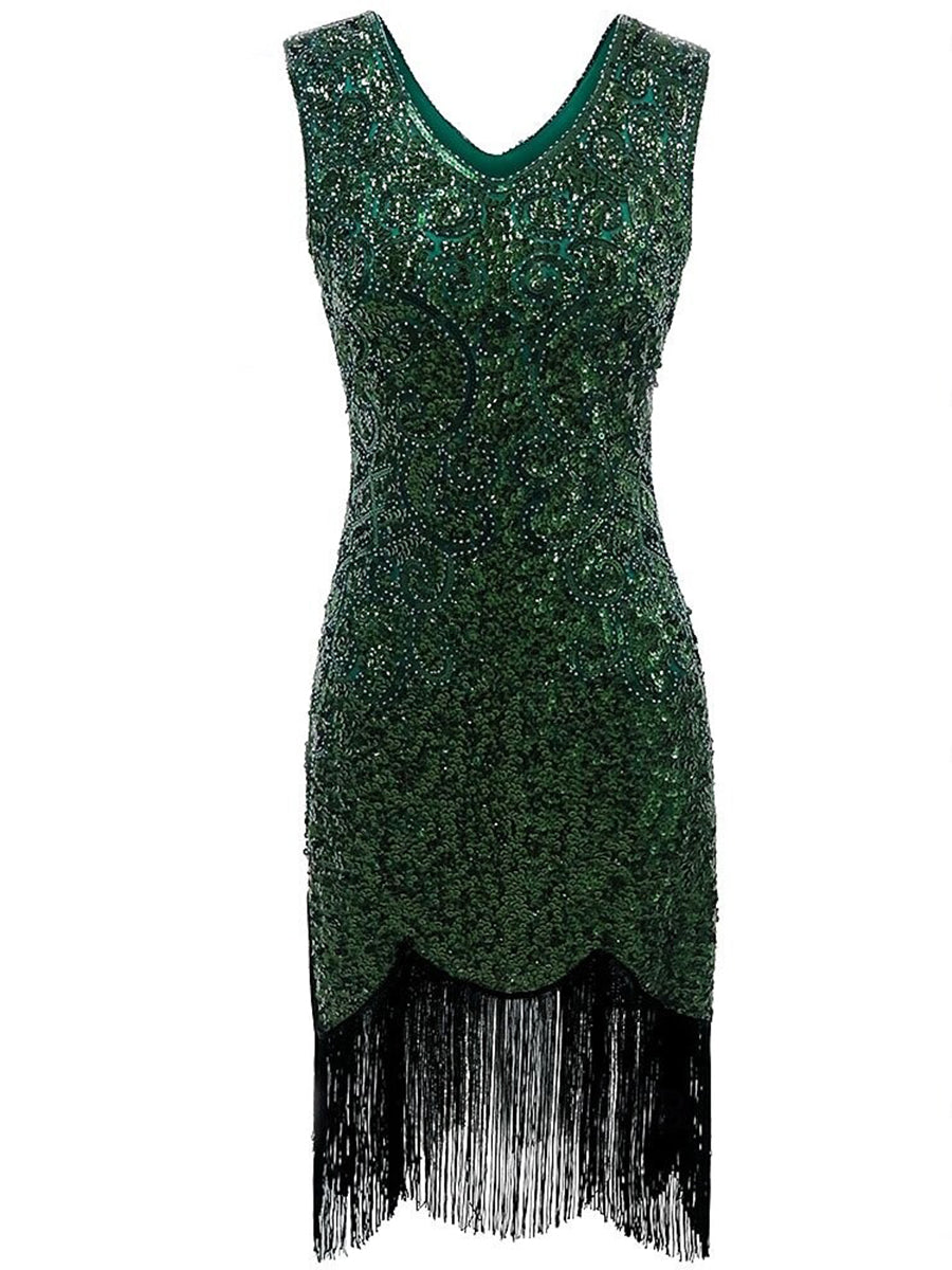 Sheath/Column V-Neck Sleeveless Short/Mini Vintage Costume Party Dresses