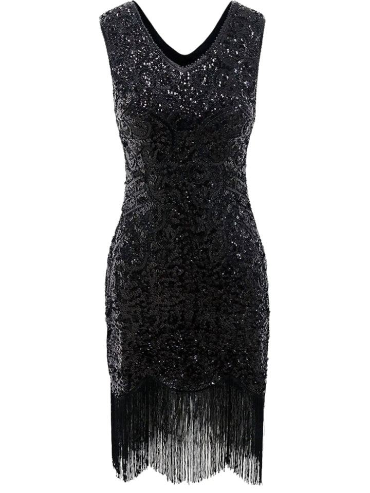 Sheath/Column V-Neck Sleeveless Short/Mini Vintage Costume Party Dresses