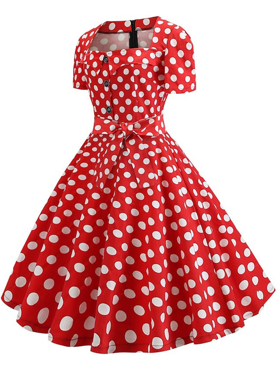 A-Line/Princess Square Neck Vintage Costume Party Dresses with Accessories Set