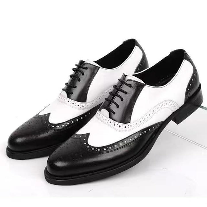 Men's Casual PU Leather Flat Heel Elegant Daily Vintage Formal Shoes