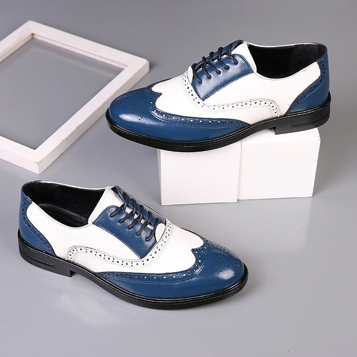 Men's Casual PU Leather Flat Heel Elegant Daily Vintage Formal Shoes
