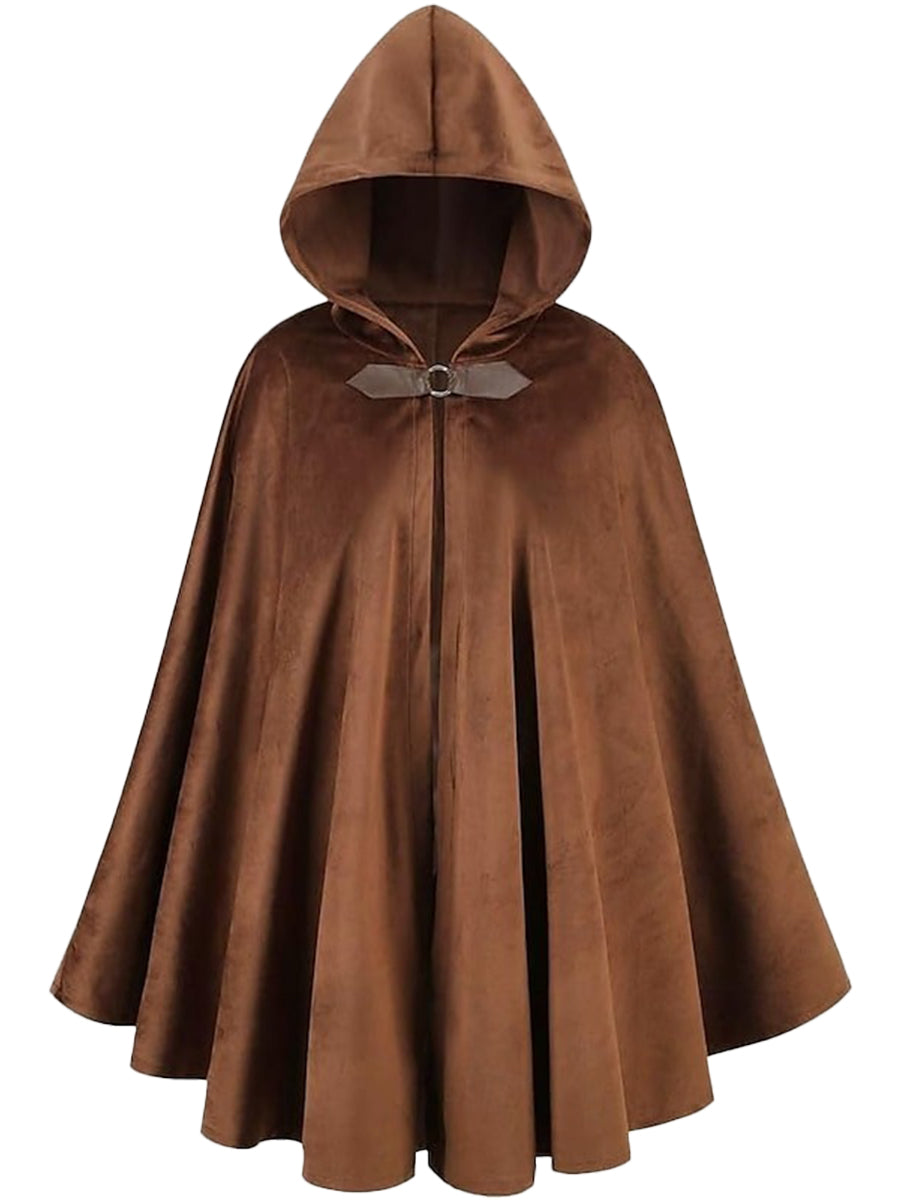 Dark Green Adults'  Medieval Vintage Hoodies Robe Normal Cloak