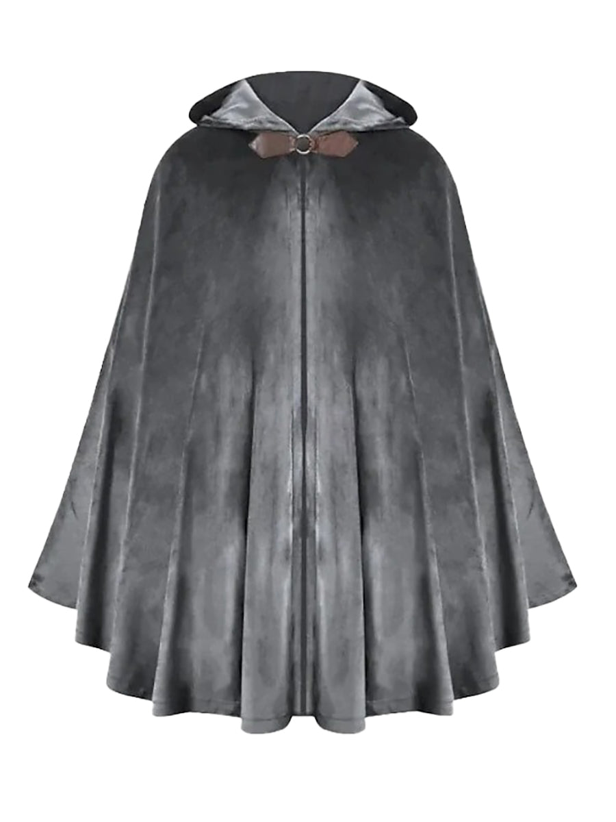 Dark Green Adults'  Medieval Vintage Hoodies Robe Normal Cloak