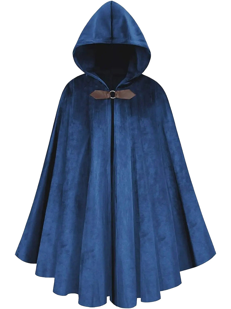 Dark Green Adults'  Medieval Vintage Hoodies Robe Normal Cloak