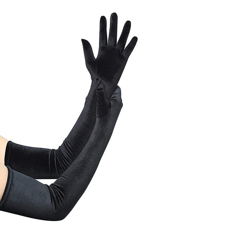 1920s Women's Retro Velvet Solid Colored Elegant Opera Party Gloves