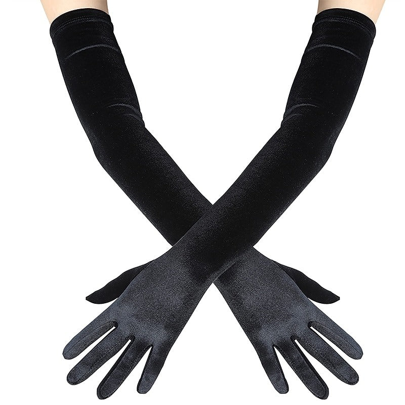 1920s Women's Retro Velvet Solid Colored Elegant Opera Party Gloves