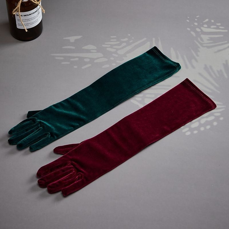 1920s Women's Retro Velvet Solid Colored Elegant Opera Party Gloves