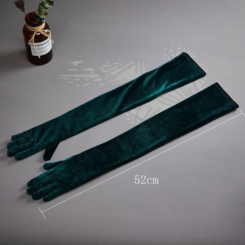 1920s Women's Retro Velvet Solid Colored Elegant Opera Party Gloves