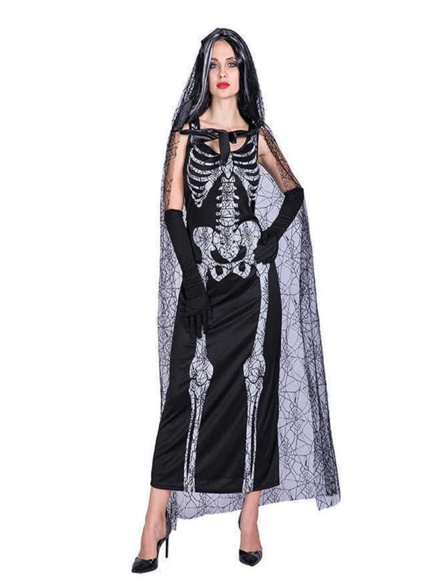 1920s Sheath/Column Vintage Halloween Black Spiderweb Party Wraps