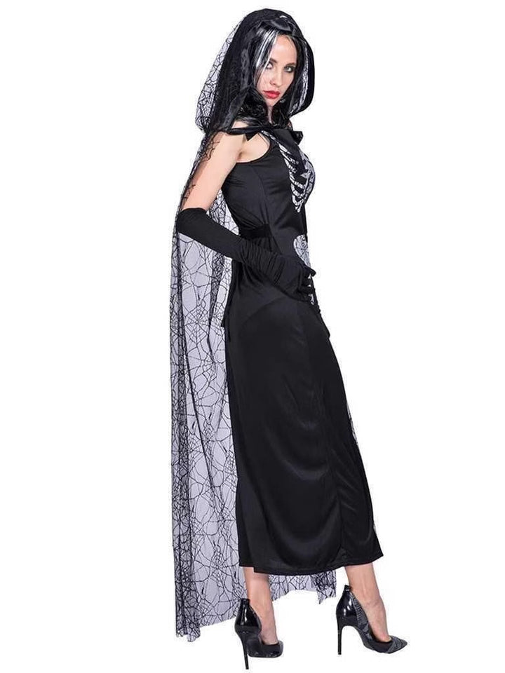 1920s Sheath/Column Vintage Halloween Black Spiderweb Party Wraps