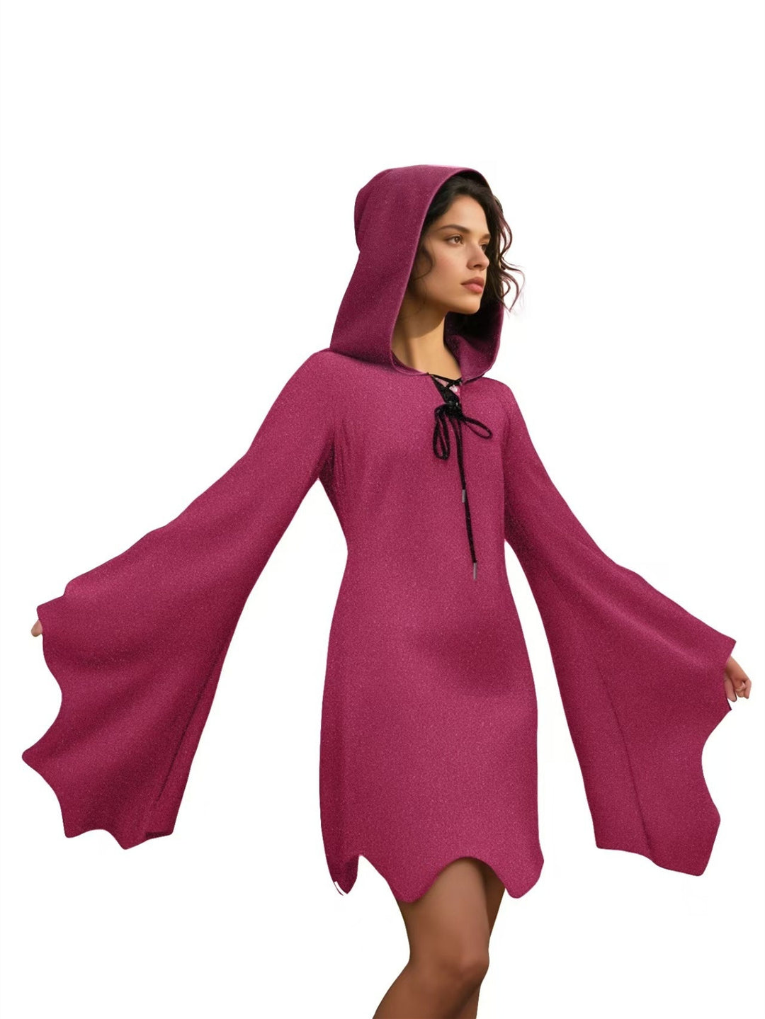 medieval mini dress Sheath/Column Medieval Vintage Long Sleeves Short/Mini Dresses, Black / S