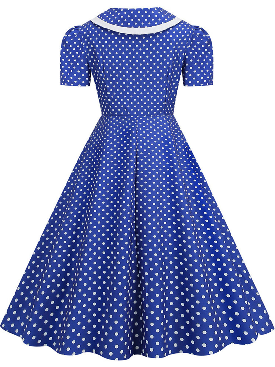 A-Line/Princess V-Neck Short Sleeves Vintage Costume Dresses with Bows