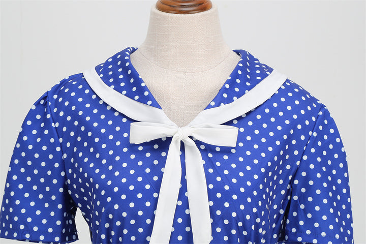 A-Line/Princess V-Neck Short Sleeves Vintage Costume Dresses with Bows