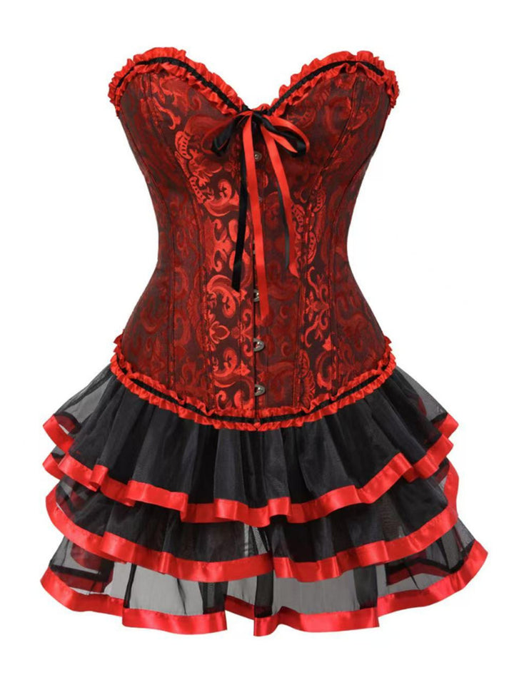 A-Line/Princess Sweetheart Sleeveless Vintage Costume Dresses with Tiered Ruffles