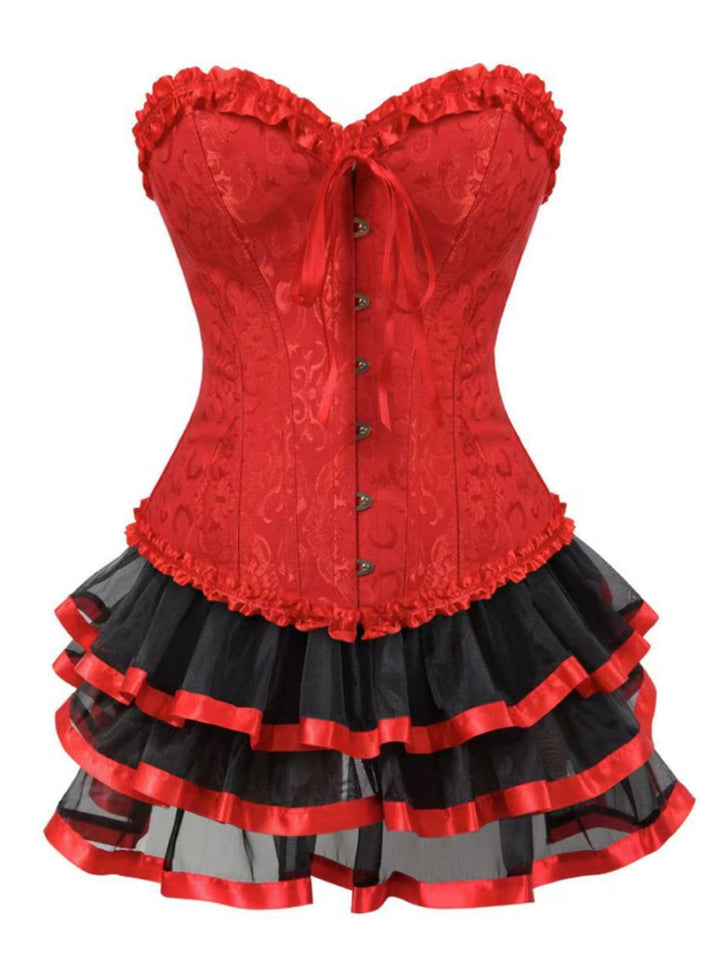 A-Line/Princess Sweetheart Sleeveless Vintage Costume Dresses with Tiered Ruffles