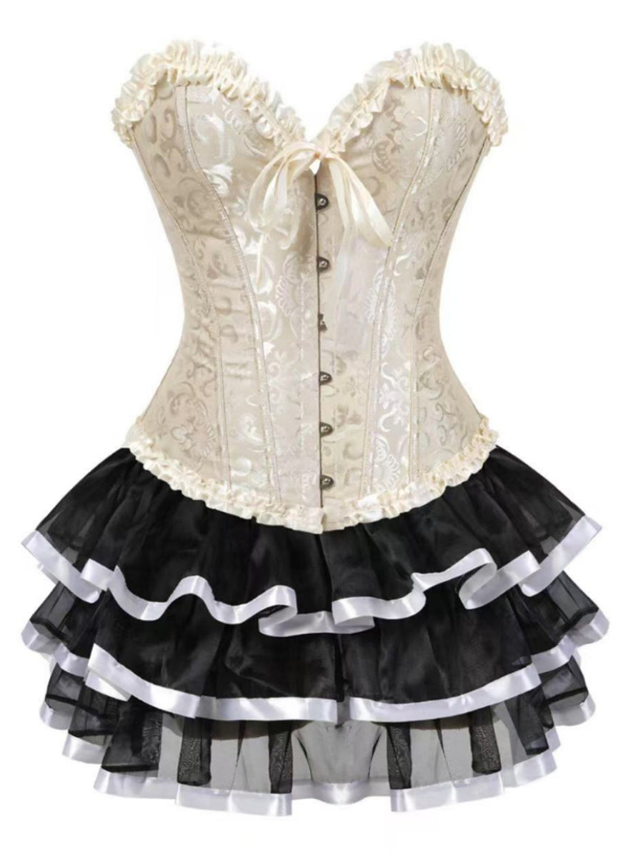 A-Line/Princess Sweetheart Sleeveless Vintage Costume Dresses with Tiered Ruffles