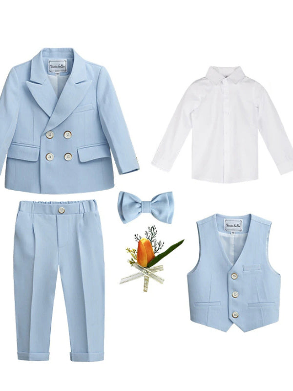 Kids Boys Suit & Blazer Shirt & Pants  Long Sleeve 5 Roots Outfit Set 3-7 Years Boy's Wedding Suit Sets
