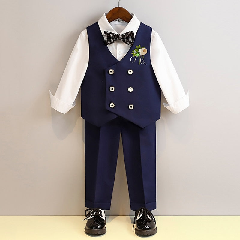Boys Shirt & Pants Outfit Long Sleeves 7-13 Years 5 Roots Boy's Wedding Suit Sets