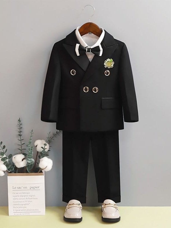 Boys Suit & Blazer Shirt & Pants Outfit Long Sleeve Set 3-7 Years 5 Roots Boy's Wedding Suit Sets