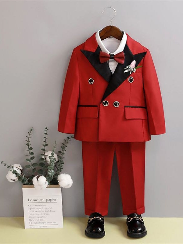 Boys Suit & Blazer Shirt & Pants Outfit Long Sleeve Set 3-7 Years 5 Roots Boy's Wedding Suit Sets