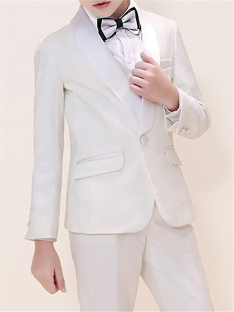 Boys' Blazer Pants Set Formal Set Long Sleeve Outfit 5 Pieces 3-13 Years Boy's Wedding Suit Sets