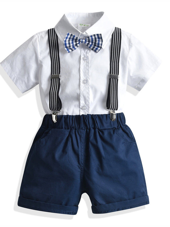 Boys Suit & Blazer Clothing Set Short Sleeve Summer Basic Toddler Wedding Suit Sets