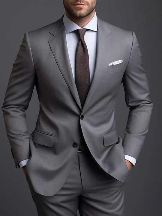 Men's Tailored Fit Single Breasted One-button 2 Pieces Prom Disco Suits