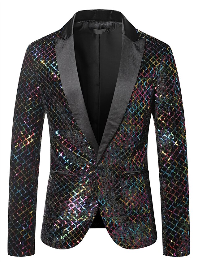 Men's Tailored Fit Single Breasted One-button Disco Jacket