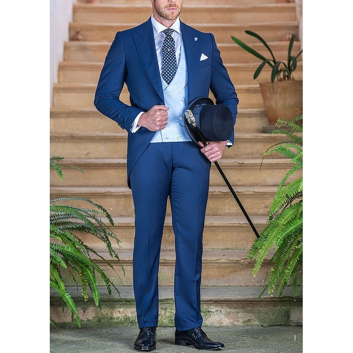 Men's Tailored Fit Single Breasted One-button 3 Pieces Vintage Wedding Suits